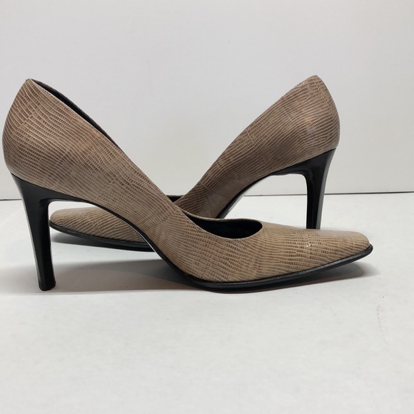 V.O.Z leather high heel pumps beige size 10 medium - Picture 3 of 8